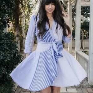 Newport Shirtdress by Maeve Blue Wrap Dress | Anthropologie